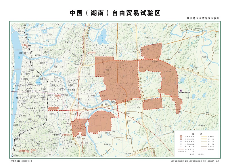 长沙片区四至范围示意图